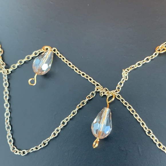 🦋Gorgeous Victorian vintage antique finish Crystal necklace 🦋NWOT - Picture 8 of 10